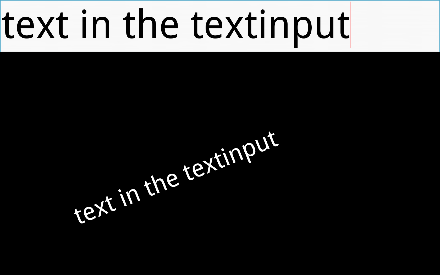 App with added TextInput