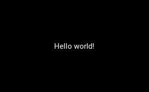 Hello world application