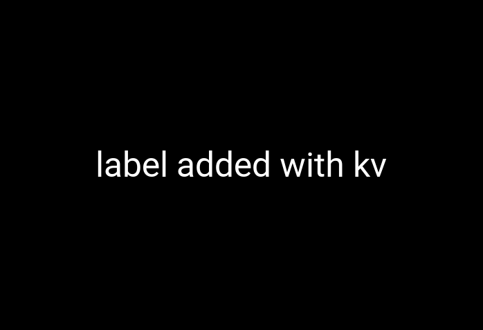 Label added with kv rule.
