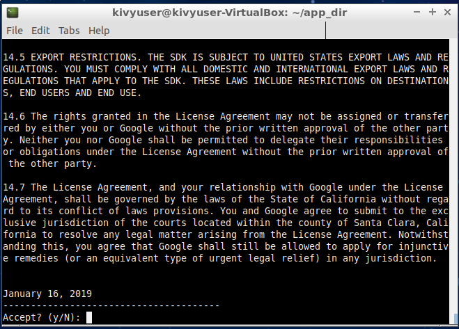 SDK license agreement